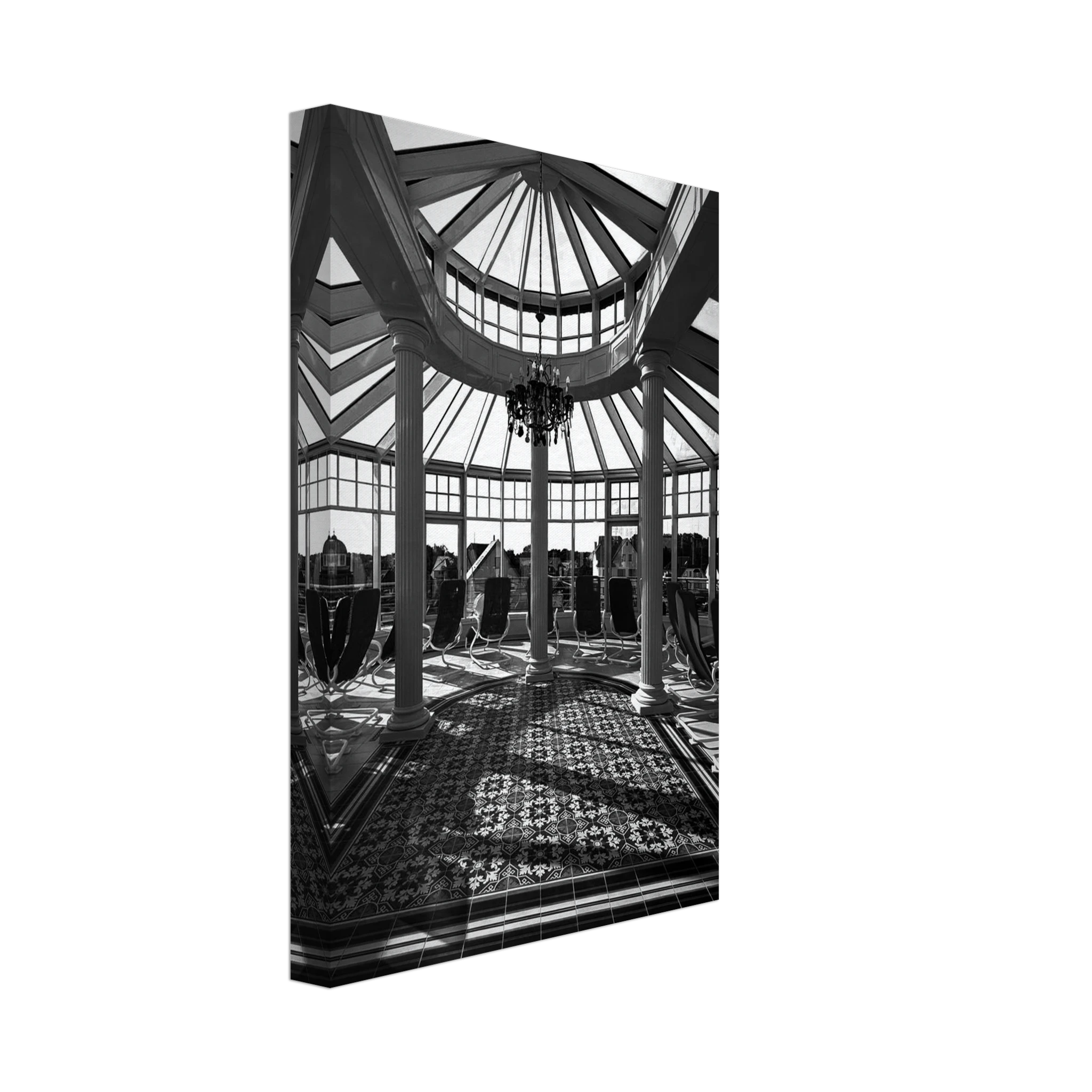 Das Bild "Sonnenhaus" auf Leinwand