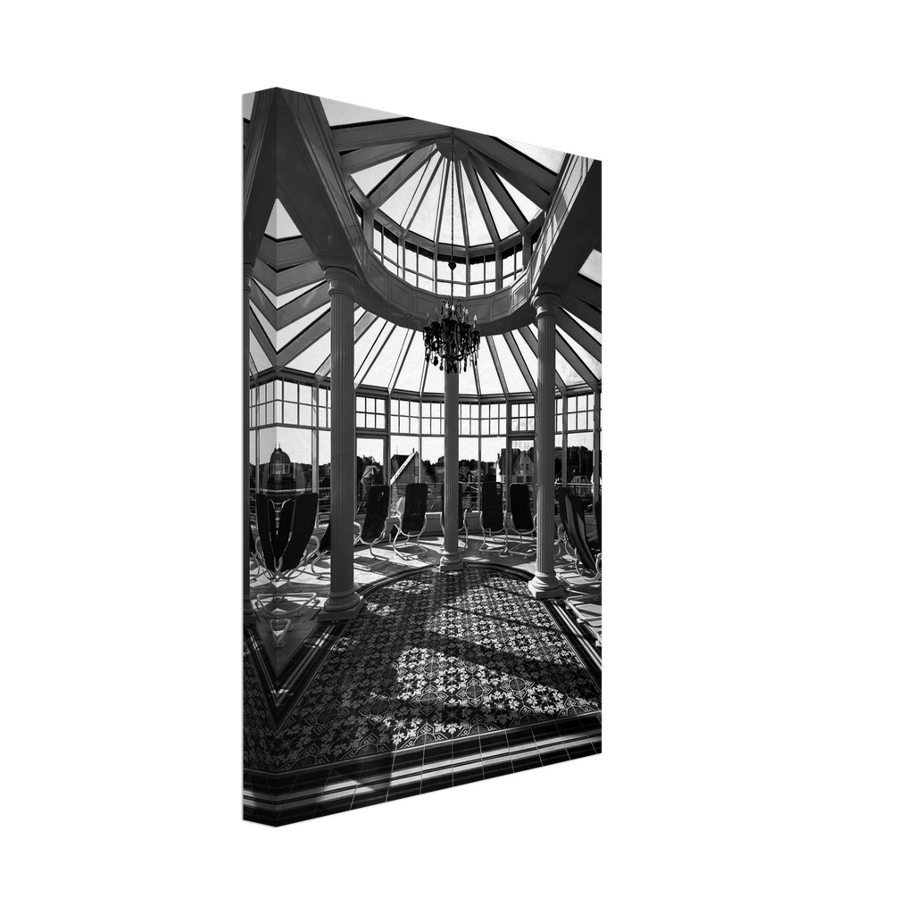 Das Bild "Sonnenhaus" auf Leinwand