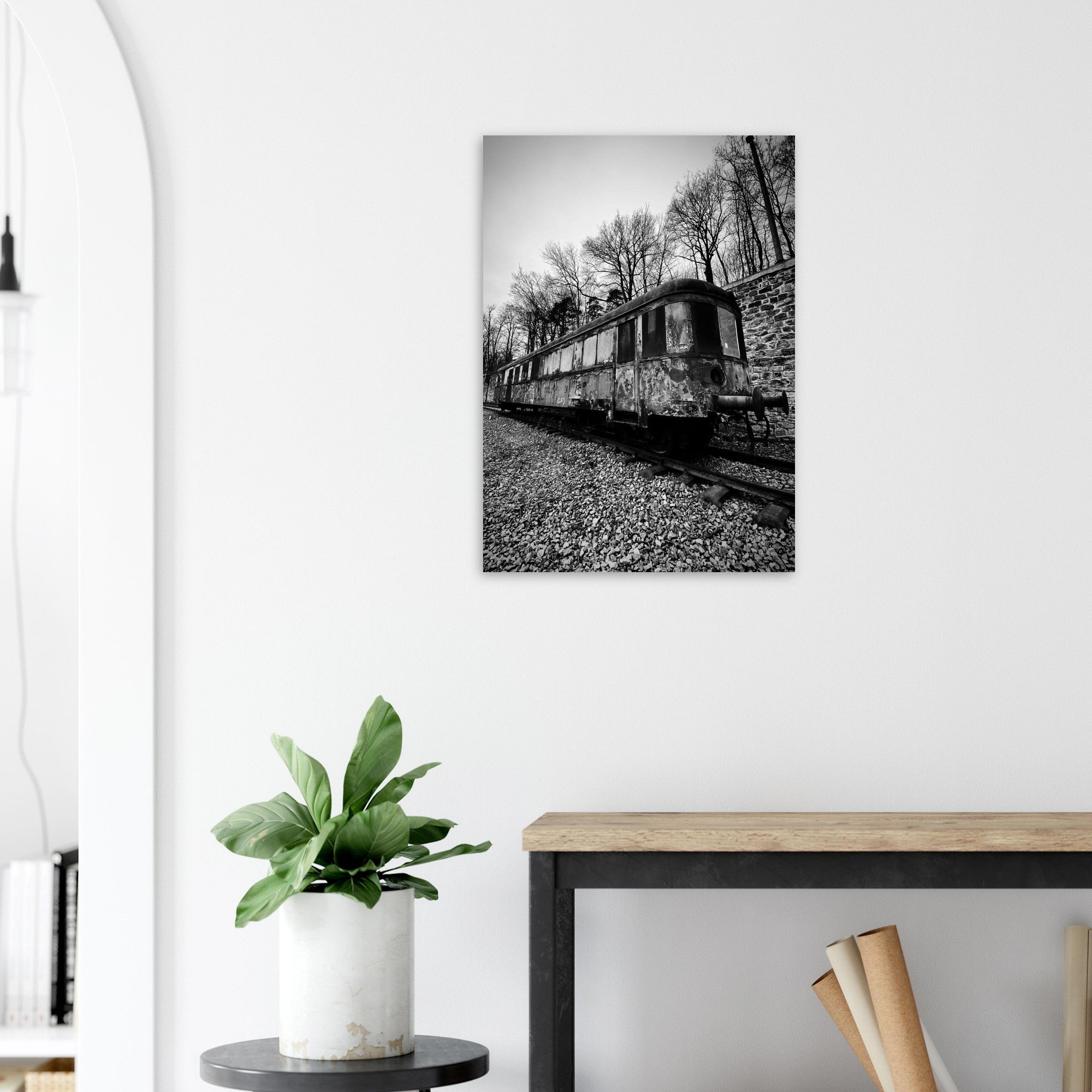 Das Bild "Vergangenheit" als Print an der Wand